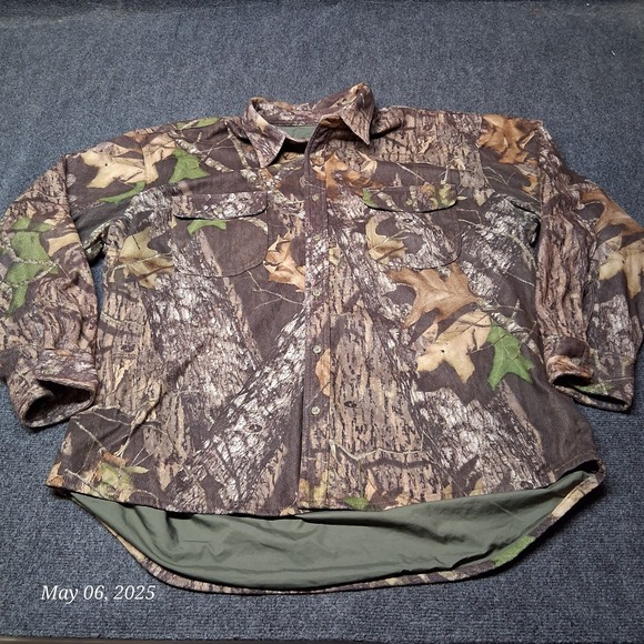 Mens Cabelas Mossy Oak Break Up Insulated Hunting Shirt Jacket Size 2XL - Picture 1 of 7